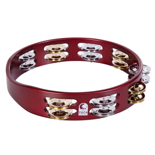 Toca TCT10-RR 10" 8 Double Row, Matte Racing Red Tambourine
