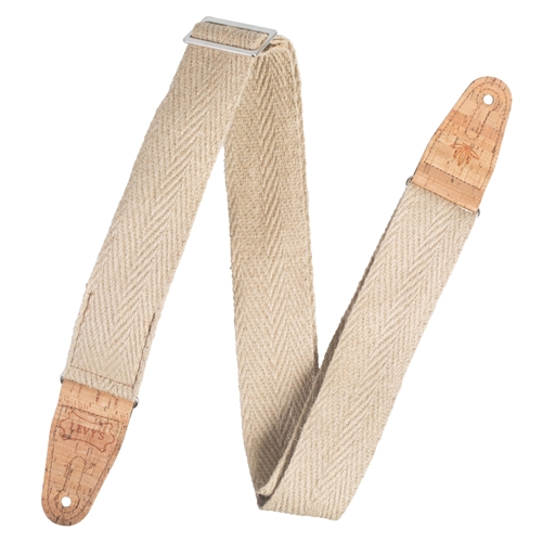 Levy's MH8P-NAT 2" Hemp Guitar Strap, Natural