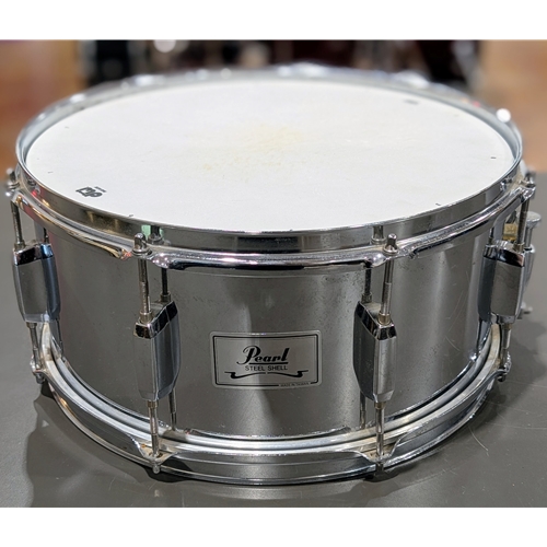 Used Pearl 14x5.5 Steel Snare Drum