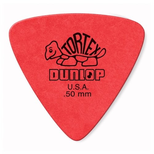 Dunlop 431P.50 Tortex Triangle Guitar Picks, .50mm Red 6 Pack