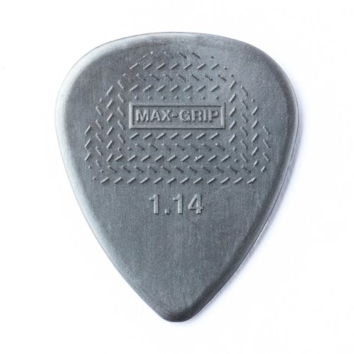 Dunlop 449P1.14 Max-Grip Standard Guitar Pick, 1.14mm Grey, 12 Pack