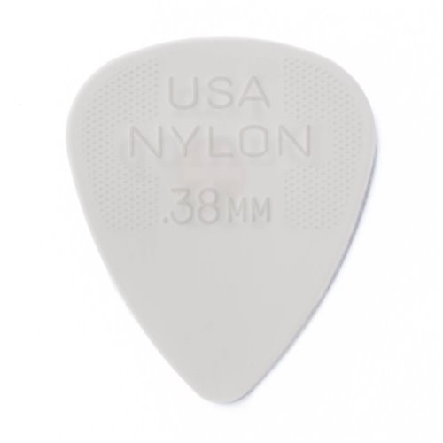 Dunlop 44P.38 Nylon Standard Guitar Pick, .38mm White 12 Pack