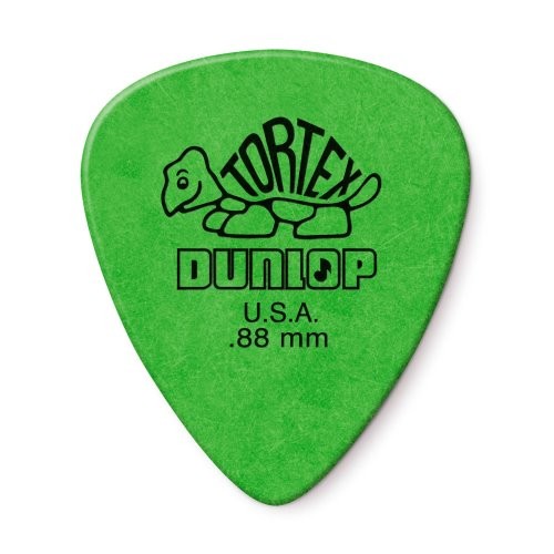 Dunlop 418P.88 Tortex Standard Guitar Pick, .88mm Green 12 Pack