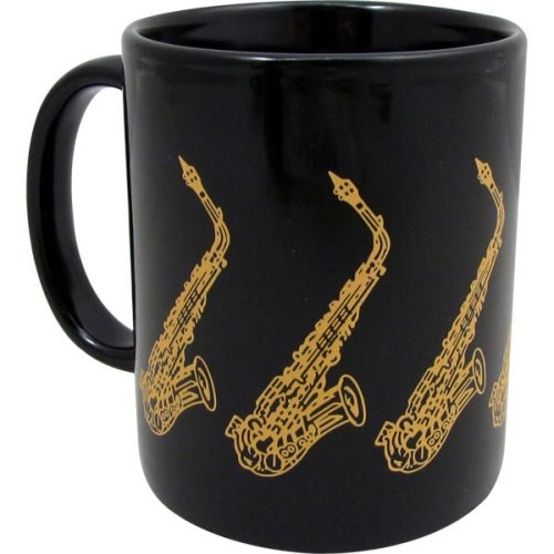 Aim AIM1807 Saxophone Mug Black and Gold