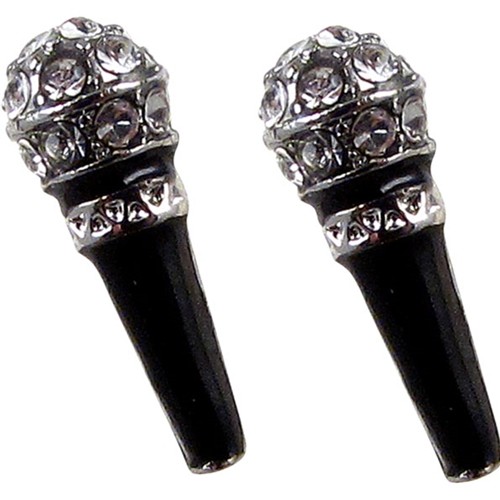 Aim ER415 Microphone Crystal Earrings