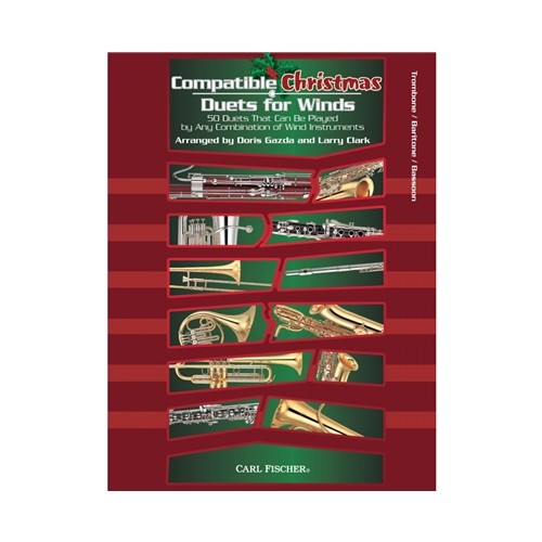 Compatible Christmas Duets for Winds -  C Bass Clef, Trombone, Baritone, Bassoon