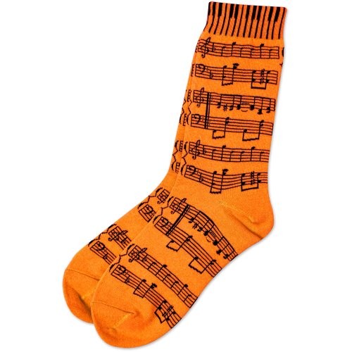 Aim AIM10047E Women's Socks with Sheet Music, Orange