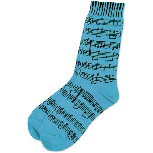 Aim AIM10047H Women's Socks with Sheet Music, Blue