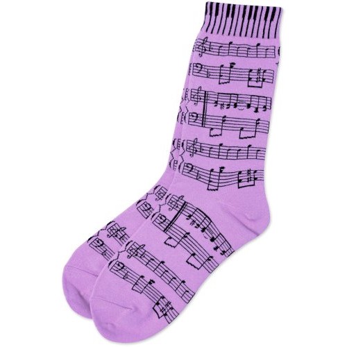 Aim AIM10047G Lavender Sheet Music Socks