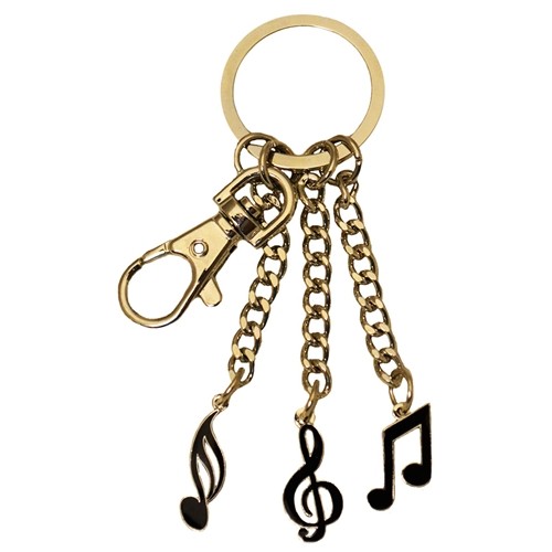 Aim K615 3 Charm Music Notes Keychain