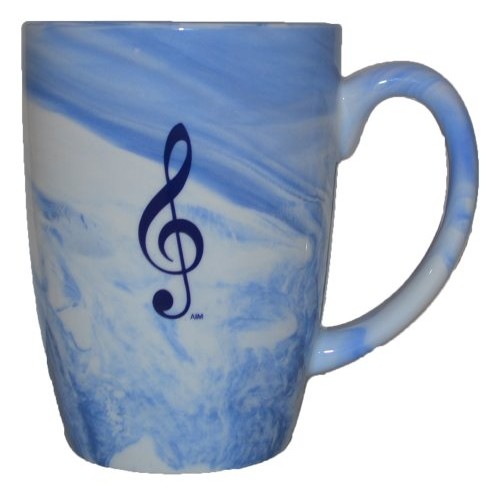 Aim AIM56149 Marbelized Music Mug, Blue