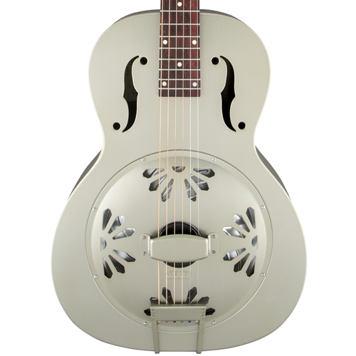 Gretsch G9201 Honey Dipper Round-Neck, Brass Body Biscuit Cone Resonator Guitar, Shed Roof Finish