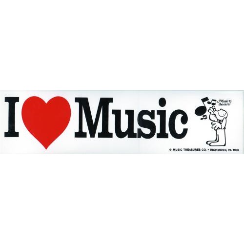 Music Treasures MT331114 I Love Music Bumper Sticker