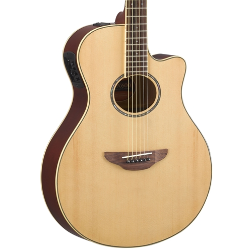 Yamaha APX600 Thinline Cutaway Acoustic Guitar with Electronics, Natural