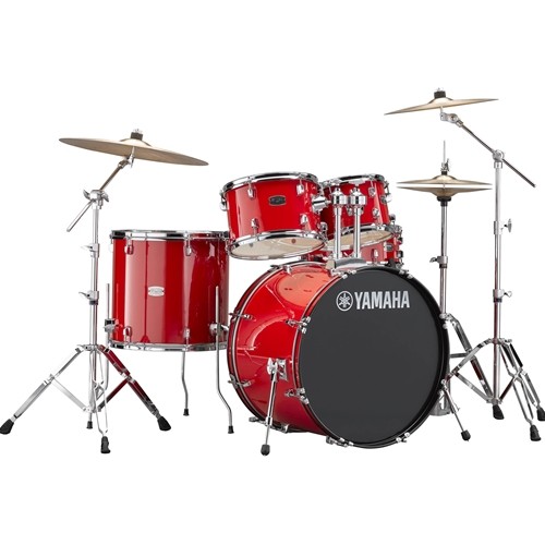 Beacock Music - Yamaha 5-Piece Rydeen with Hardware, Hot Red, No Cymbals