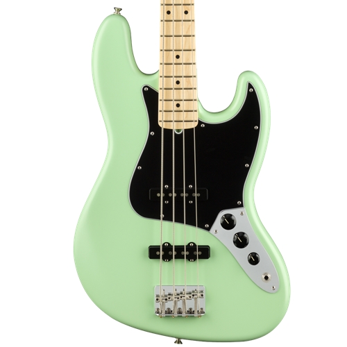 Fender American Performer Jazz Electric Bass Guitar, Maple Fingerboard, Satin Surf Green