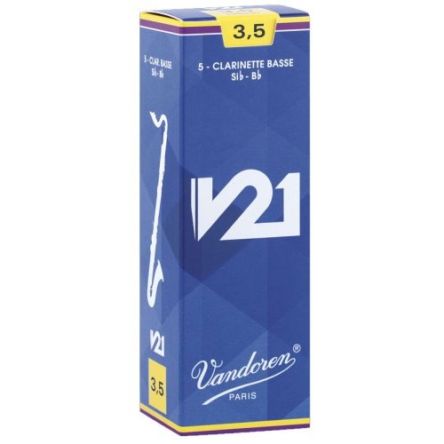 Vandoren V21 Bass Clarinet Reeds, Box of 5