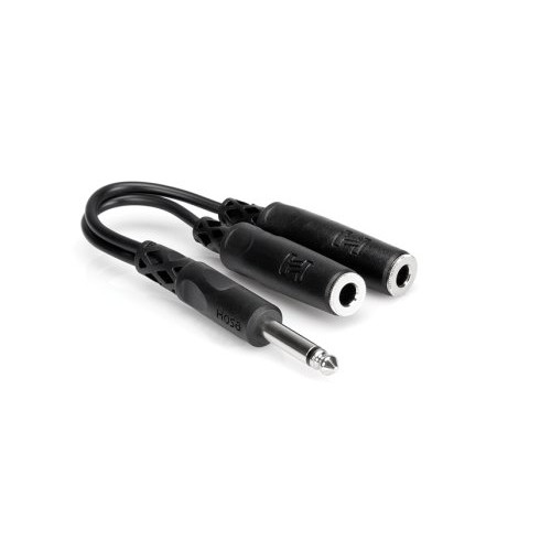 Hosa YPP-111 Y Cable, 1/4 in TS to Dual 1/4 in TSF