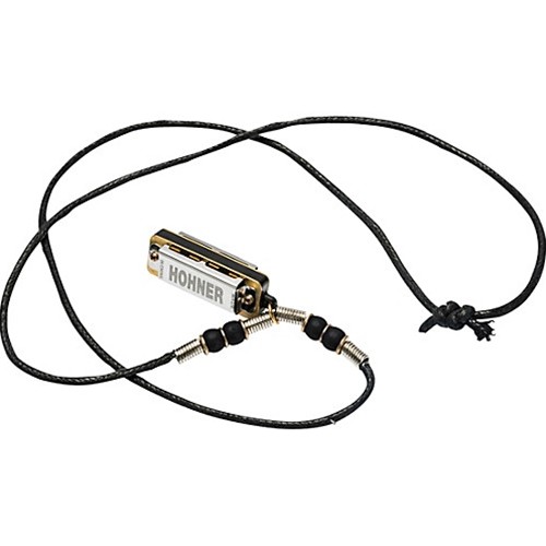 Hohner M38N-BL Mini Harmonica Necklace Black Beads