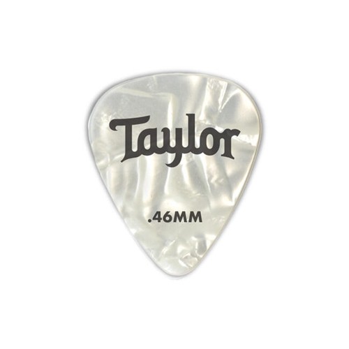 80715 Taylor Celluloid 351 Picks, White Pearl, 1.21mm, 12-Pack