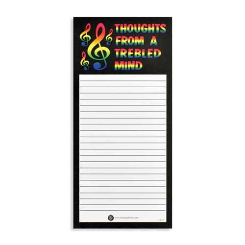 Music Gift CL18 Shopping List Pad Thoughts From A Trebled Mind
