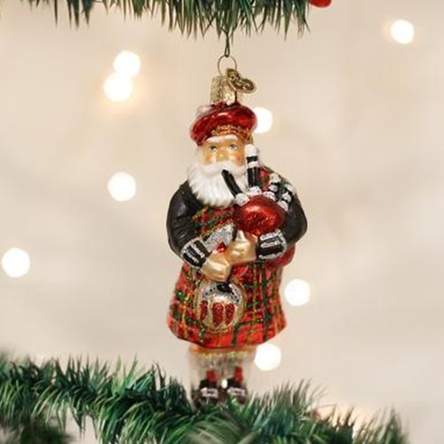 Old World OW40139 Highland Santa Ornament