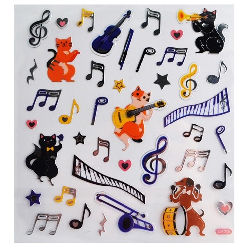 Aim MUST1 Musical Dogs And Cats Stickers