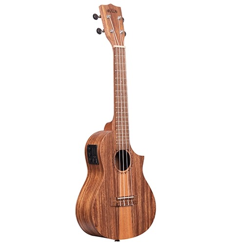Kala KA-TK-C-CE Teak Tri-Top Concert Uke with Electronics