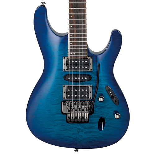 Ibanez S670 Quilted Maple Electric Guitar, Sapphire Blue