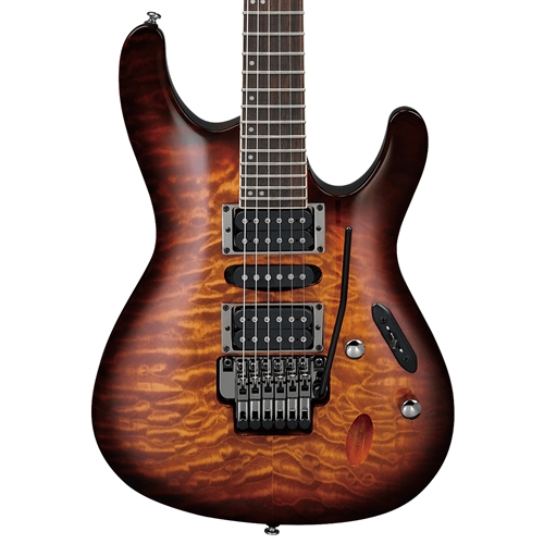 Ibanez S670QMDEB Quilted Maple Electric Guitar, Dragon Eye Burst