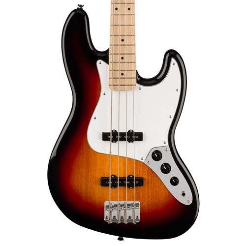 Squier Affinity Series Jazz Electric Bass Guitar, Maple Fingerboard, 3-Color Sunburst