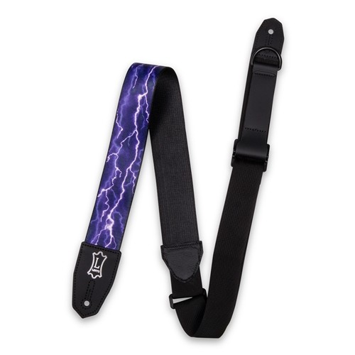 Levy's MPRH-18 Right Height2-Inch-Wide Polyester Guitar Strap with Lightning Bolt Motif