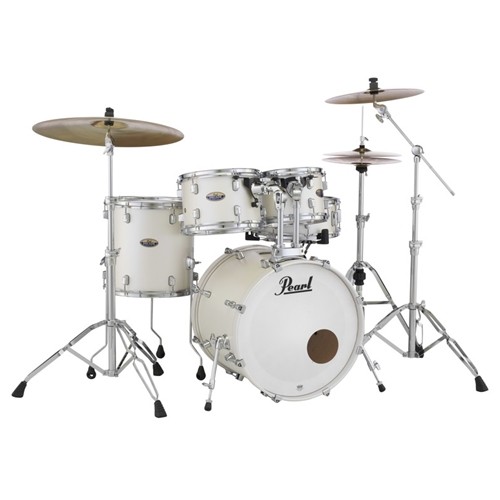 Pearl Decade Maple 5 Piece Shell Pack, White Satin Pearl