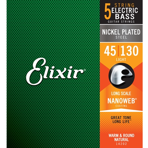 Elixir EL14202 Nanoweb Bass 5-String Soft Strings 45-130