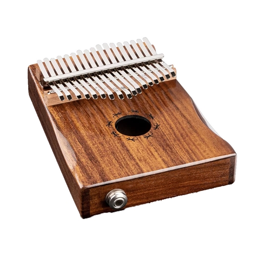 Ortega OKB1E C Major 17-Key Solid Acacia Wood Kalimba with Pickup and Case