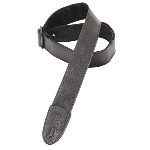 Levy's M7GP-BLK 2" Black Garment Leather Guitar Strap