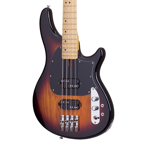 Schecter CV-4 Electric Bass Guitar, 3-Tone Sunburst