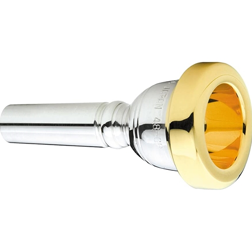 Yamaha YAC-SLL48-GPR 48 Large Shank Trombone Mouthpiece, Gold Plated  Rim/Cup Trombone Large