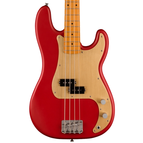 Squier 40th Anniversary Precision Electric Bass Guitar, Vintage Edition, Satin Dakota Red