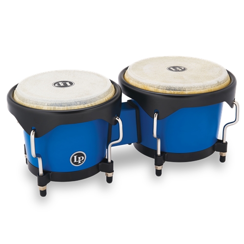 LP LP601D-DB-K Discovery Bongos with Bag, Race Blue