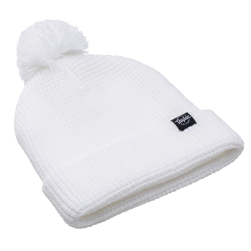 3703 Taylor Pom Beanie, White