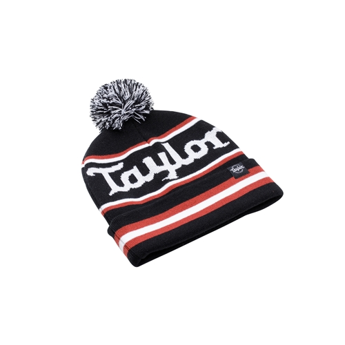 3702 Taylor Pom Beanie, Logo Knit