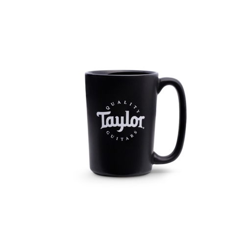 1526 Taylor Rocca Coffee Mug, Black, White Logo,12 oz