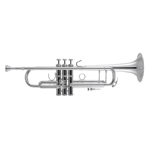 Back 180S43G Pro Strad Trumpet, Gold Brass Bell, Silver plating