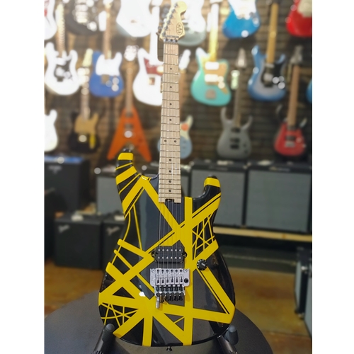 Beacock Music - Used EVH Striped Series Electric Guitar, Black and