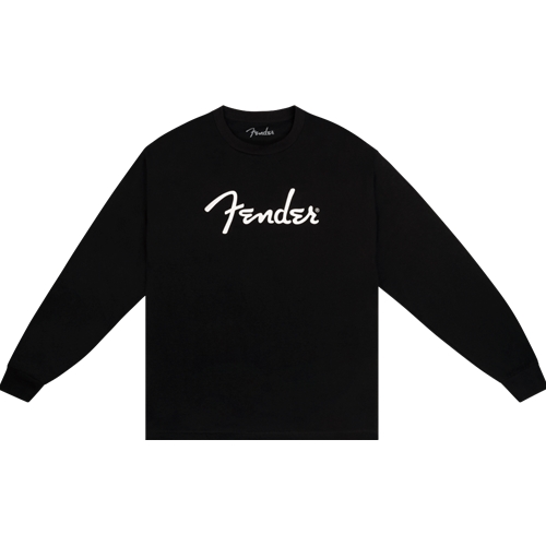 Fender 9192523 Spaghetti Logo Long-Sleeve T-Shirt, Black