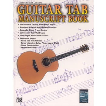 Belwin's 21st Century Guitar TAB Manuscript Book