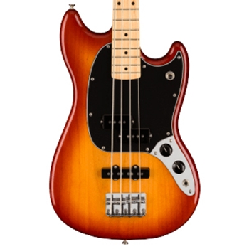 Fender Player Mustang PJ Electric Bass Guitar, Maple Fingerboard, Sienna Sunburst