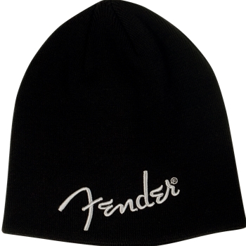 9106111706 Fender Logo Beanie, Black, One Size