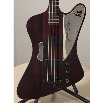 Used Gibson Nikki Sixx Signature Thunderbird Electric Bass Guitar, Black Cherry